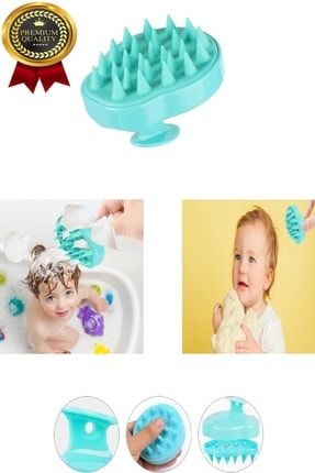 Bebek Çocuk Saç Derisi Masaj Bakım Fırçası (mavi)