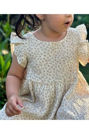 Double Müslin Kız Çocuk Elbise - %100 Organik Pamuk