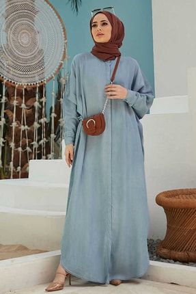 6571- Abaya Mavi