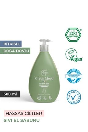 Bitkisel Vegan Sensitive Sıvı El Sabunu Parfümsüz Alerji Sertifikalı 500 ml
