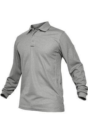 Erkek Jersey Golf Polo Gömlek Pike Performans Taktik Askeri Uzun Kollu T-Shirt