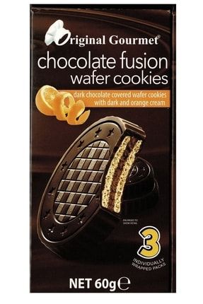 Chocolate Fusion Wafer Cookie, Portakallı Bitter Çikolatalı Gofret