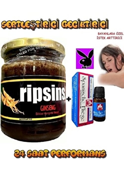 Ripsins Ginsengli Kuvvet Macunu 240gr Çakşir Kökü Otu Demirdikenı Tribulus Katkılı Ve Kadın Damla Orj Urun kod 77