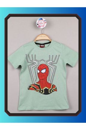 Spider-man Eğlenceli ve Renkli Pamuklu Çocuk Tişörtleri 30/1 Penye Süprem Kısa Kollu ATA4232