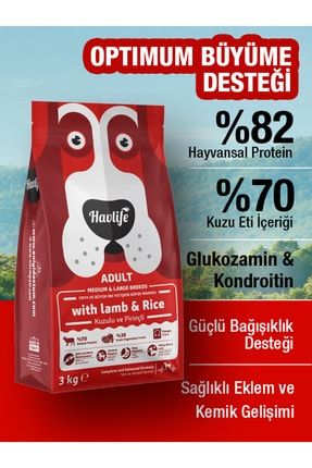 3kg Kuzulu Yetişkin Köpek Maması Orta Büyük Irk Premium