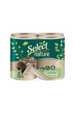 Select Nature Yeni Nesil 8’li Tuvalet Kağıdı 3 Katlı
