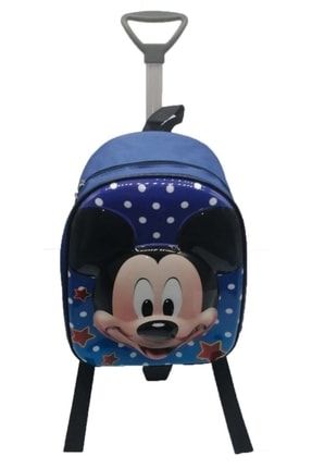 Sd Trend Mickey Mouse Figürlü Kabartmalı Çekçekli Anaokulu Sırt Çantası