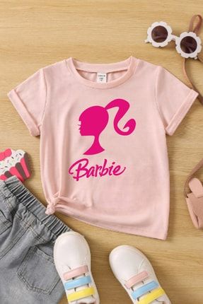 Kız Çocuk Tişört Barbie Kız Baskılı Kız T-shirt
