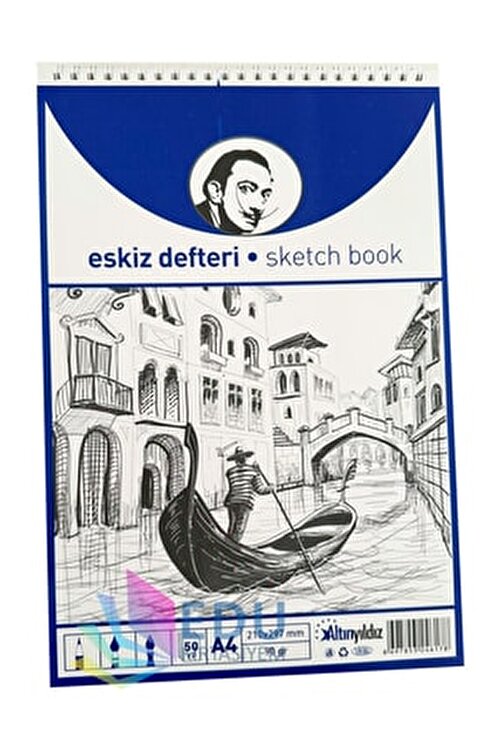 Sketch Book Eskiz Defteri 210 x 297 mm 90 Gram A4 50 Yaprak Sprialli 8697853246178