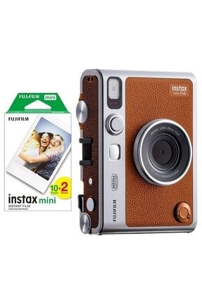 Instax Mini Evo Kahverengi Fotoğraf Makinesi ve 20'li Film