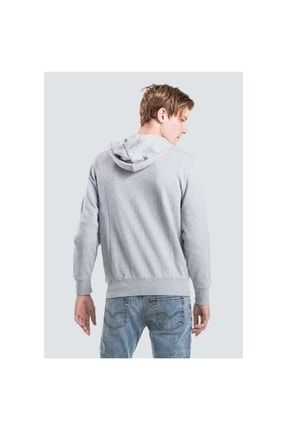Levi s Pamuklu Standart Fermuarl Kapu onlu Erkek Sweat 34584 0025 GR