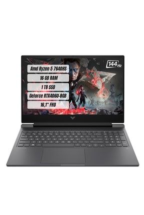 Victus Gaming Laptop 16-s0018nt R5 7640HS 16GB 1TBSSD RTX4060 Dos 16.1 FHD 144Hz Notebook 7Z4M8EA