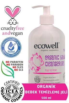 ecowell organic bebek temizleme jeli 500 ml fiyati yorumlari trendyol