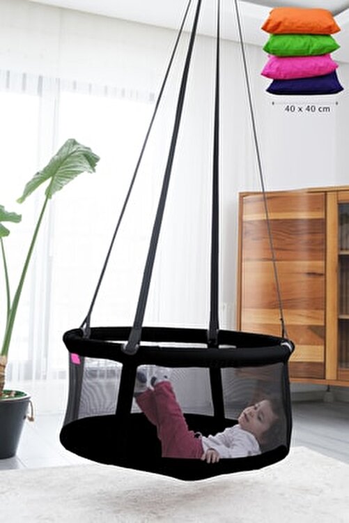 sigoly minder hediyeli salincak sepet tavana asilan buyuk boy siyah fiyati yorumlari trendyol