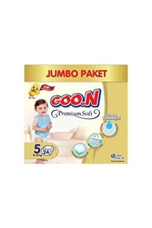 Goon Premium Soft Bebek Bezi 5 Beden Jumbo Paket 24 Adet