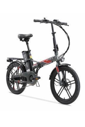 Milan Max 20 Jant Shimano 7 Vites Katlanabilir Elektrikli Bisiklet - Gri