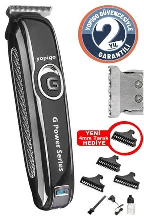 G Power Şarjlı Saç Sakal Ense Vucüt Kılı Çizim Lazer Epilasyon Öncesi Tüy Kısaltma Tıraş Makinası