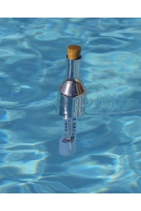 Havuz Termometre, Sabitleme Kordonlu Gümüş Renk Şişe Havuz Isı Ölçer Termometre