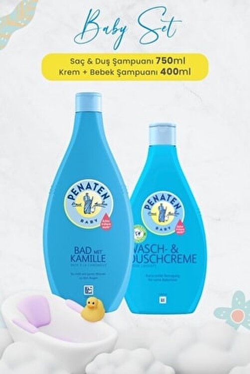 Trendyol Baby Krem + Bebek Şampuanı 400 ml ve Saç & Duş Şampuanı Papatya Özlü 750 ml dvc-5015130