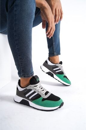 Unisex Yeşil 3 Bantlı Sneaker WSB0516