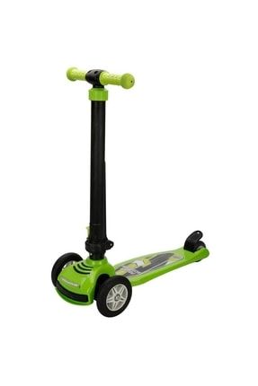 Power 3 Tekerlekli Katlanabilir Işıklı Yeşil Scooter