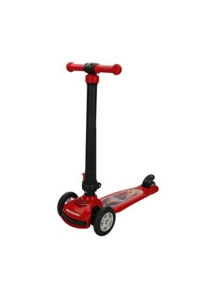 Power 3 Tekerlekli Katlanabilir Işıklı Kırmızı Scooter