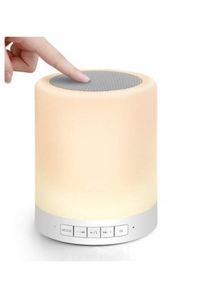Gece Lambası Dokunmatik Lamba Renkli Led Işık Bluetooth Hoparlör Usb Şarj Kablosuz Speaker