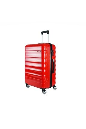Delphin Unisex Kırılmaz,şifreli,4 Tekerlekli,abs Kırmızı Valiz,bavul