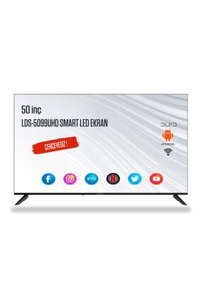 LDS-5099UHD, 50”Framless Android Smart, 4K LED Ekran