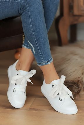 Beyaz Kadın Spor Sneaker Casuel Günlük Ayakkabı