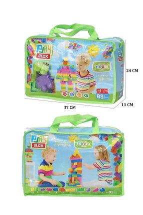 Toya Play Blox Yap Oyuncaklar 2939 Neon Renkler Mega Blok Seti