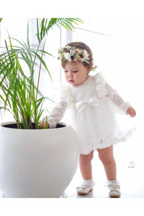 Kız Bebek Güpür Tül Prenses Elbise