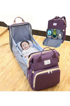 Bebek Bakım Çantası Fonksiyonel Yataklı Bebek Çantası Sıvı Geçirmez Puset Askılı Anne Çantası