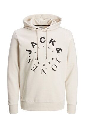 Jack Jones JJWARRIOR SWEAT HOOD UB GRI Erkek Sweatshirt