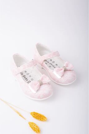 Kız Bebek Pembe Fiyonklu Ayakkabı