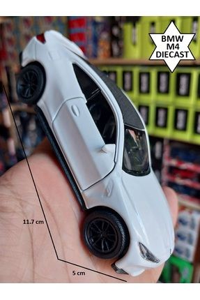 Bmw M4 Yeni 2022 Kasa 1.36 Diecast Orjinal Metal Araba Pullback Kapıları Açılır Beyaz