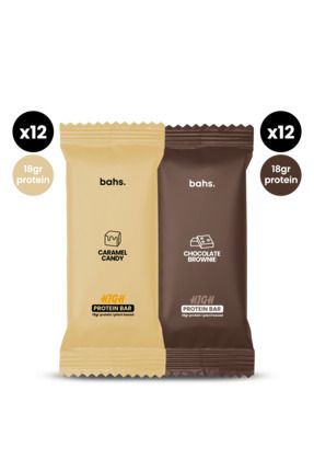 Yüksek Protein Bar - Caramel Candy & Chocolate Brownie 24 adet x 60gr