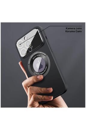 Apple Iphone 14 Pro Max Uyumlu Kılıf Lenix Rubber Kılıf (KABLOSUZ ŞARJ DESTEKLİ) Siyah 3699-m2623