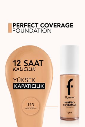 Flormar Perfect Coverage Foundation 113 Medium Beige