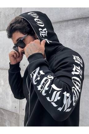 Adrift Fermuarl Sweatshirt Manfinity Homme Men Letter Graphic Raglan Sleeve Fiyat Yorumlar Trendyol