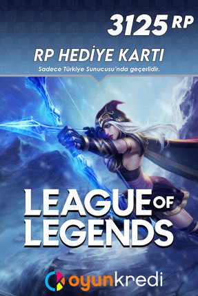 League Of Legends 3125 Rp Tr OYUNKREDI5800RP