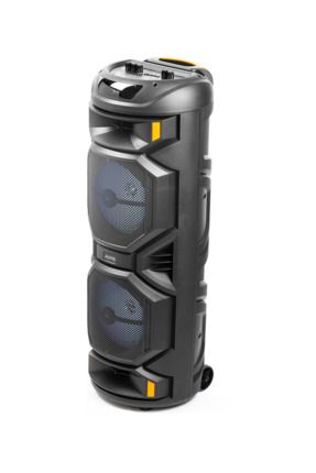 24w Parti 8x2 Inç Taşınabilir Rgb Renkli Kumandalı Mikrofonlu Büyük Boy Karaoke Bluetooth Hoparlör hsr-sp18