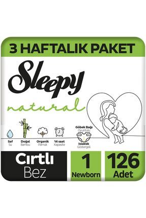 Natural 3 Haftalık Paket Bebek Bezi 1 Numara Yenidoğan 126 Adet