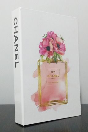 BayCazip 2'li Dekoratif Kitap Kutu Görünümlü Chanel Yeni Gül ve Lv