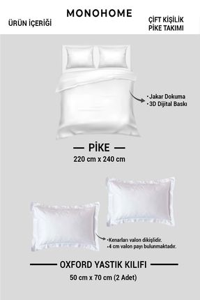 Monohome Pike Takımı Jakar Dokuma Pamuklu 3d Dijital Baskı
