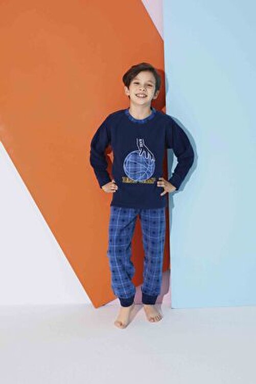 Erkek Genç VE Çocuk Ekose Desenli Uzun Kollu Polar Peluş Kumaş Kışlık Sıcak Tutan Pijama Takımı 3340-3341-3342