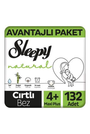 Natural Avantajlı Paket Bebek Bezi 4+ Numara Maxi Plus 132 Adet