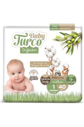Baby Turco Doğadan 1 Beden Newborn Bebek Bezi (1 x 40 Adet) 64852493639