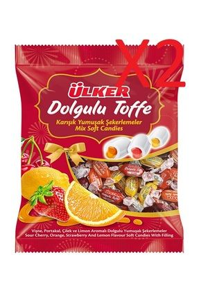 Toffe Dolgulu Karışık Yumuşak Şekerleme Bayram Şekeri 350 gr X 2 Li Paket