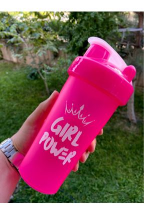 Girl Power Özel Tasarım Sızdırmaz Pembe Shaker Karıştırıcı 650 ml